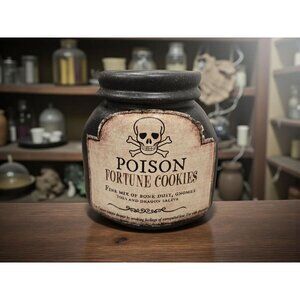 New Resin Poison Fortune Cookies Props Jar Halloween Room Decor